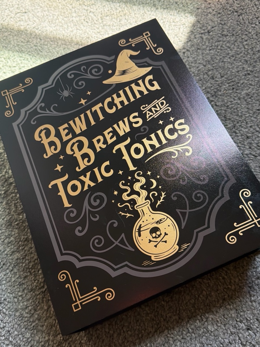 Halloween Bewitching Brews and Toxic Tonics Wood Book Decor